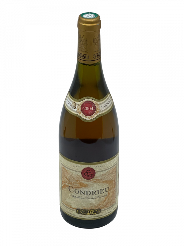 Rhône Condrieu appellation emblématique vallée du Rhône prestigieuse maison E. Guigal domaine château d’Ampuis joyau renaissance monuments historiques patrimoine classé vignoble vigne vin blanc Côte Rôtie Saint Joseph Hermitage Gigondas Crozes Hermitage millésime nez bouche attaque finale note arôme bouquet palais palette aromatique couleur robe reflets jaune doré brillant limpide intense fleur violette fruits chair jaune blanche abricot pêche agrumes fraîche gras richesse onctuosité harmonie rondeur fraîcheur charnue remarquable minéralité