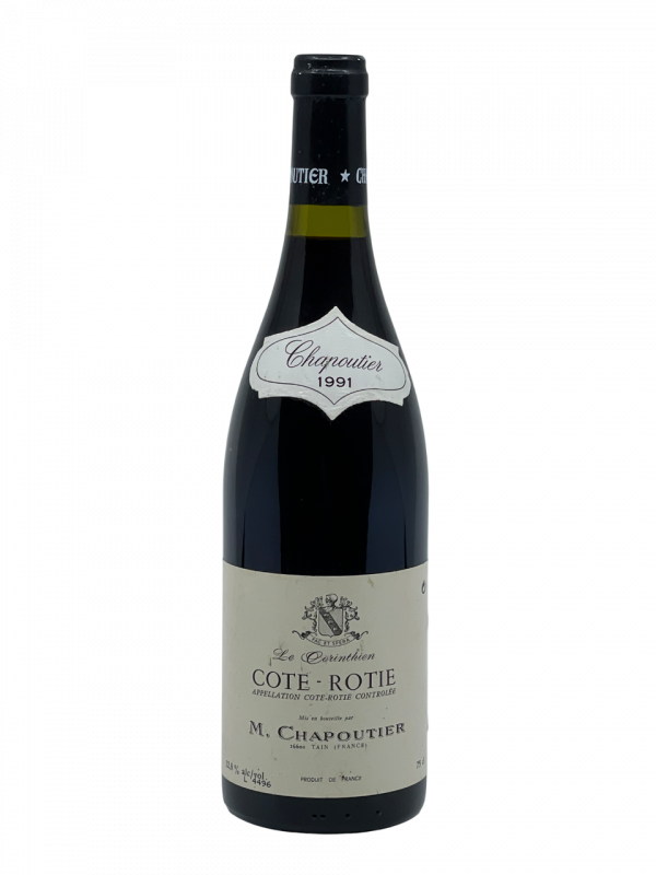 Rhône Côte Rôtie appellation terroir le corinthien Maison M Chapoutier véritable joyau viticole vignes vin rouge domaine familial exploitation renommée réputation marque mondial reconnaissance millésime nez bouche attaque finale note arôme bouquet couleur robe reflets style classique nuance tourbe olive réglisse terreuse magnifique cassis fruits noirs belle texture riche profondeur richesse étonnante corsé vieillissement apogée maturité