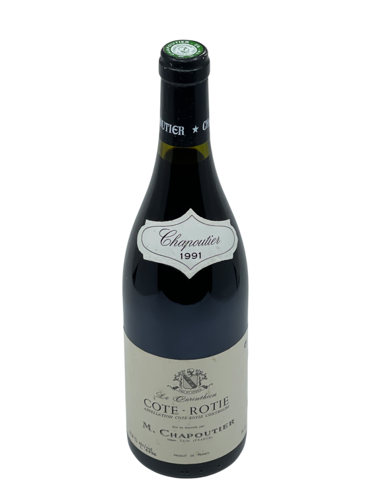 Rhône Côte Rôtie appellation terroir le corinthien Maison M Chapoutier véritable joyau viticole vignes vin rouge domaine familial exploitation renommée réputation marque mondial reconnaissance millésime nez bouche attaque finale note arôme bouquet couleur robe reflets style classique nuance tourbe olive réglisse terreuse magnifique cassis fruits noirs belle texture riche profondeur richesse étonnante corsé vieillissement apogée maturité
