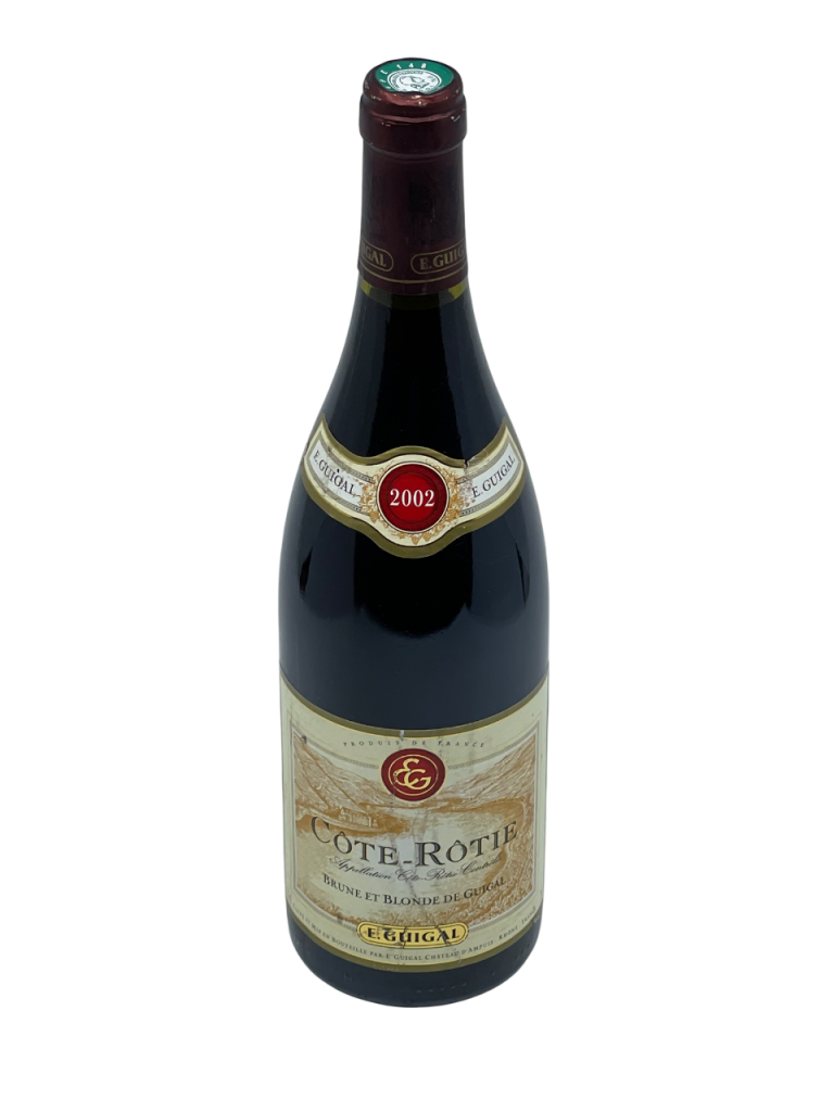 Rhône Côte Rôtie Guigal Brune Blonde appellation véritable joyau viticole vignes vin rouge domaine familial exploitation renommée réputation marque mondial reconnaissance tradition savoir-faire génération millésime nez bouche attaque finale note arôme bouquet couleur robe reflets style classique nuance tourbe olive réglisse terreuse magnifique cassis fruits noirs belle texture riche profondeur richesse étonnante corsé vieillissement apogée maturité