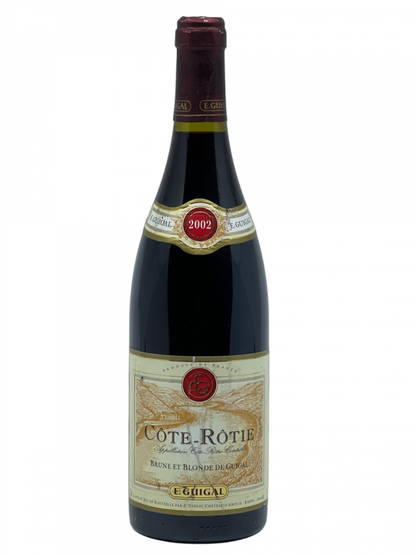 Rhône Côte Rôtie Guigal Brune Blonde appellation véritable joyau viticole vignes vin rouge domaine familial exploitation renommée réputation marque mondial reconnaissance tradition savoir-faire génération millésime nez bouche attaque finale note arôme bouquet couleur robe reflets style classique nuance tourbe olive réglisse terreuse magnifique cassis fruits noirs belle texture riche profondeur richesse étonnante corsé vieillissement apogée maturité