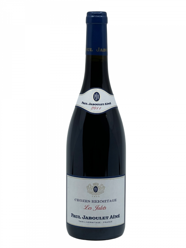Rhône Crozes Hermitage Les Jalets appellation terroir vallée du Rhône terrasse chassis glacier alpin maison Paul Jaboulet Aîné domaine propriété vignoble vigne vin rouge transmission génération tradition savoir-faire succession famille frey négoce producteur vigneron champenois château fleuron cépage syrah millésime nez bouche attaque finale note arôme bouquet palais palette aromatique couleur robe reflets expressif rubis brillant violet intense fruist noirs violette poivre souple fraîche tanin épicée équilibré typique