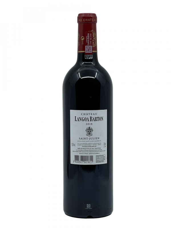 Bordeaux appellation Saint Julien Grand Cru Classé Château Langoa Barton Château Léoville Barton vignoble vignes vins rouges propriété terroir génération succession tradition savoir-faire millésime nez bouche attaque finale note arôme bouquet couleur robe reflets style intense élégant remarquable flatteur fruits noirs rouges pain grillé fumée épice vanille souple fraîche ample charnu séveux tanin soyeux dense fin racé équilibré vieillissement robert parker wine advocate