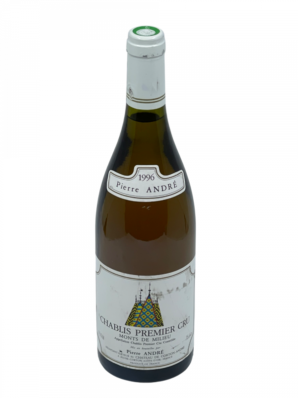 Bourgogne Chablis Premier Cru Monts de Milieu Château Corton Pierre André appellation climat colline charme superficie hectare vignes vin blanc parcelle raisin terroir connaissance élevage vinification fût de chêne noble barrique millésime nez bouche attaque finale note arôme bouquet palais couleur robe reflets jaune or agrume fruit mûr confit fragrance floral pâtisserie épice vanille noisette tendre charnu rondeur agréable gourmande vieillissement pain grillé fleurs blanches tilleul acacia mâtiné miel vive