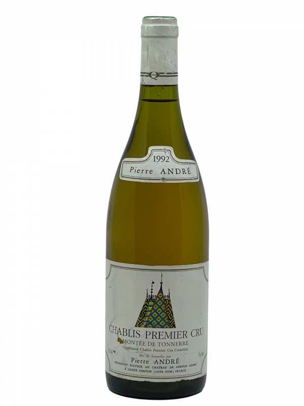 Bourgogne Chablis Premier Cru Montée de Tonnerre Château Corton Pierre André appellation climat colline charme superficie hectare vignes vin blanc parcelle raisin terroir connaissance élevage vinification fût de chêne noble barrique millésime nez bouche attaque finale note arôme bouquet palais couleur robe reflets jaune or fleurs blanches tilleul acacia mâtiné miel vive minérale pierre à fusil silex