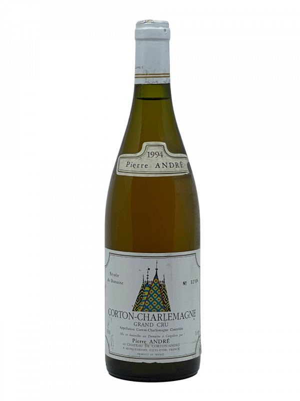 Bourgogne Corton Charlemagne Grand Cru Château Corton Pierre André appellation climat colline charme superficie hectare vignes vin blanc parcelle raisin terroir connaissance élevage vinification fût de chêne noble barrique millésime nez bouche attaque finale note arôme bouquet palais couleur robe reflets jaune or fleurs blanches tilleul acacia mâtiné miel vive minérale pierre à fusil silex