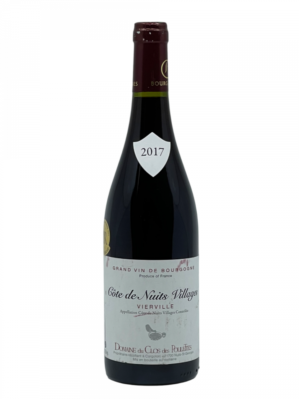 Bourgogne Côte de Nuits Villages Vierville appellation climat Domaine du Clos des Poulettes familial négociant exploitation superficie hectare éventail vigne vin rouge Vosne Romanée décoration distinction médaille gilbert & gaillard reconnaissance qualité tradition modernité savoir-faire ancestral millésime nez bouche attaque finale note arôme bouquet palais palette aromatique couleur robe reflets intense brillant véritable parfum charmeur fruits rouges framboise fraise fraîcheur équilibré