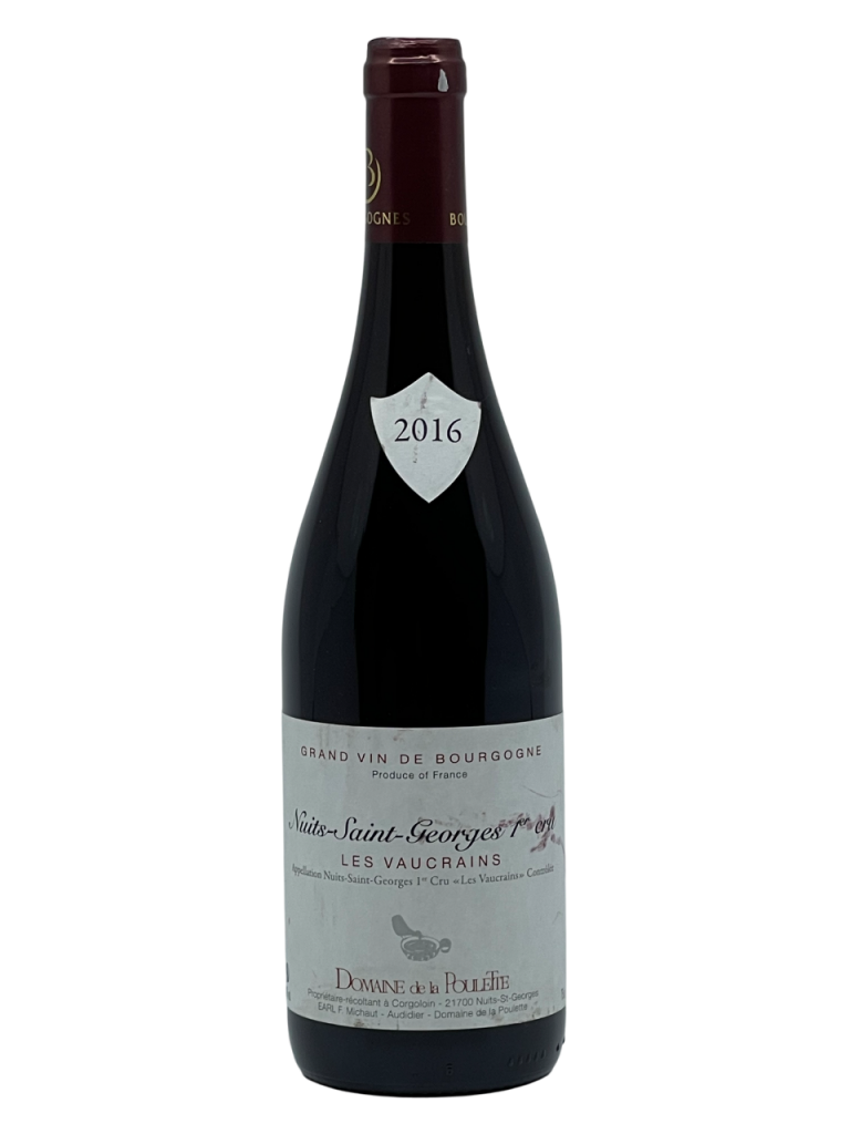 Bourgogne Nuits Saint Georges premier cru les vaucrains appellation climat Domaine du Clos des Poulettes familial négociant exploitation superficie hectare éventail vigne vin rouge Vosne Romanée décoration distinction médaille gilbert & gaillard reconnaissance qualité tradition modernité savoir-faire ancestral millésime nez bouche attaque finale note arôme bouquet palais palette aromatique couleur robe reflets grenat rubis clair intense brillant véritable parfum charmeur fruits rouges prune framboise fraise kirsch rose cassis poivre grillé chocolat agréable fraîcheur équilibré tanin maturité vieillissement garde