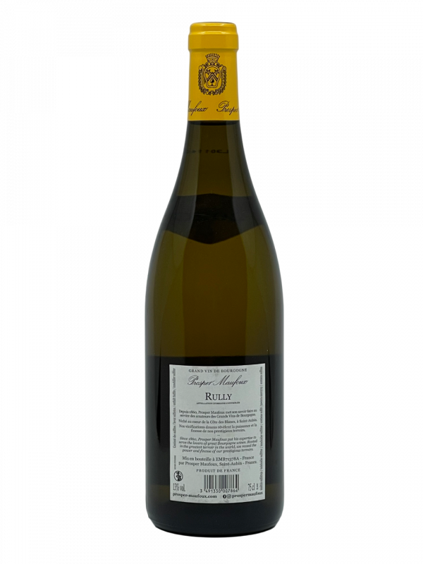 Bourgogne rully appellation climat domaine familial prosper maufoux château Saint Aubin maison cuvée cépage chardonnay grand cru essor vignoble vigne vin blanc exceptionnel terroir mythique Côte de Beaune Côte de Nuits Côte Châlonnaise Mâconnais millésime nez bouche attaque finale note arôme bouquet palais palette aromatique couleur robe reflets or pâle fruit jaune épice texture gourmande sublime boisé discret toasté poivré délicat talent hommage vinificateur savoureux pêche