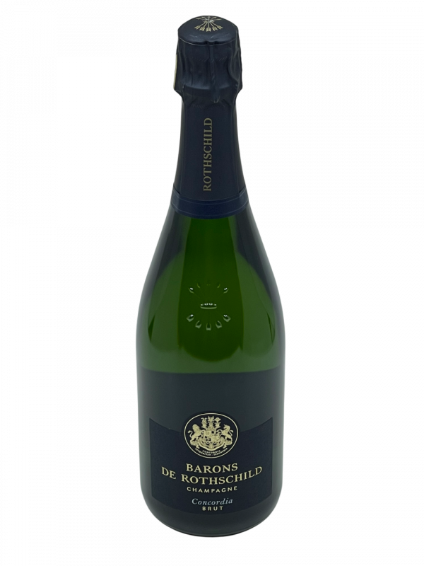 Champagne maison brut barons rothschild création cuvée concordia famille alliance château lafite magnifique majestueux terroir qualité art de vivre expression audace style sublime assemblage cépage chardonnay pinot noir vin blanc effervescent mousse finesse élégance millésime nez bouche attaque finale note arôme bouquet palais palette aromatique couleur robe reflets pureté dosage équilibre vieillissement