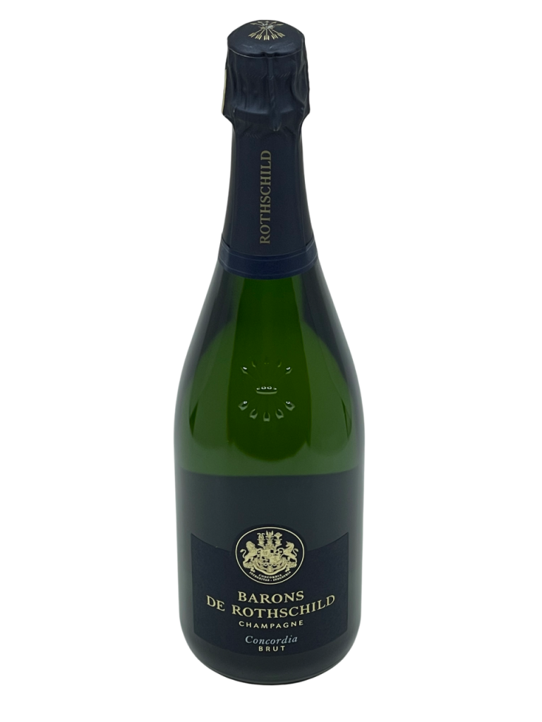 Champagne maison brut barons rothschild création cuvée concordia famille alliance château lafite magnifique majestueux terroir qualité art de vivre expression audace style sublime assemblage cépage chardonnay pinot noir vin blanc effervescent mousse finesse élégance millésime nez bouche attaque finale note arôme bouquet palais palette aromatique couleur robe reflets pureté dosage équilibre vieillissement