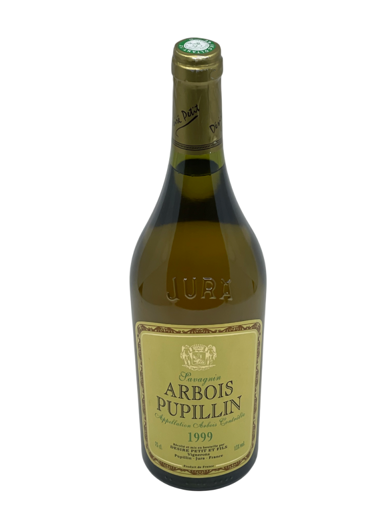 Jura Arbois Pupillin appellation domaine désiré petit et fils exploitation vignoble vigne vin blanc superficie hectare travail motivation investissement arbois château chalon cépage savagnin millésime nez bouche attaque finale note arôme bouquet palais couleur robe reflets doré profond éclatant ambré vieillissement riche évolué expérience sensorielle complexe olfactif envoûtant noix fraîche miel acacia fruits confits subtil nuance camomille cire abeille jardin printanier fraîcheur maturité apogée dégustation harmonie remarquable texture soyeux saveur poire amande grillé épice acidité persistant délicieux salin