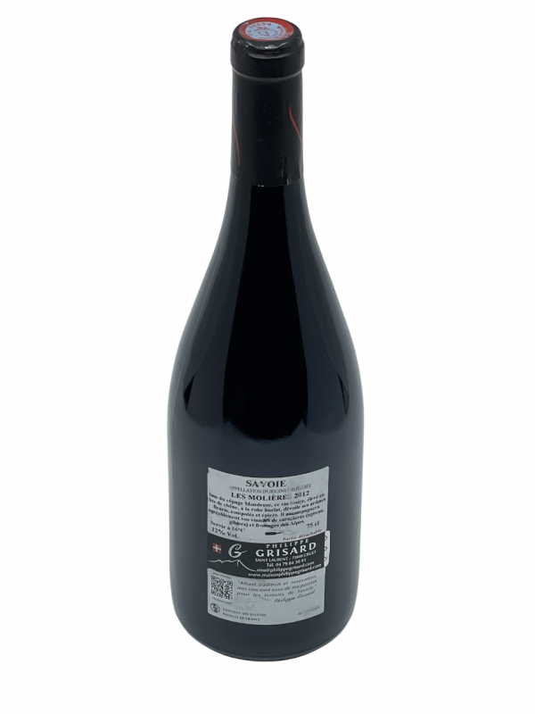 Savoie emblématique domaine Philippe grisard Cuvée Les Molières cépage Mondeuse caractère unique vigne vin rouge montagne expressif magnifique capacité illustre millésime nez bouche attaque finale note arôme bouquet palais palette aromatique couleur robe reflets finesse puissance minéralité immense bonheur vieillissement maturité apogée
