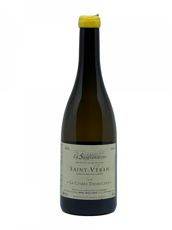 Bourgogne Saint Véran cuvée la combe desroches appellation climat terroirs la soufrandière domaine familial visionnaire Mâconnais famille bret génération vigneron vin biologique Bio AB vignes vin blanc vinzelles transmission renaissance tradition modernité viticulture respect environnement vinification expression cépage chardonnay millésime nez bouche attaque finale note arôme bouquet palais palette aromatique couleur robe reflets jaune paille cuivré acide citrique herbacé pomme grillé cidre chèvrefeuille fleur miel huile citron juteux clair fin caractère pomme friable acidité soyeuse crémeux longueur