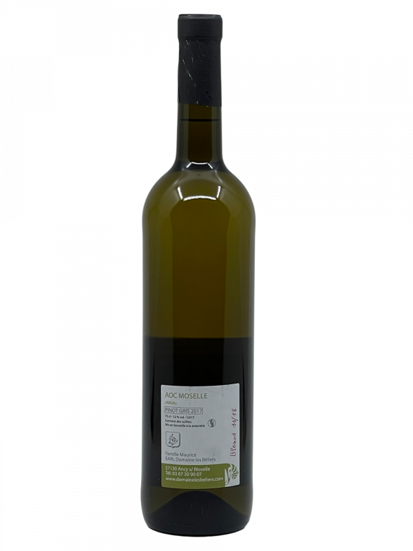Lorraine AOC Moselle appellation terroir domaine les béliers famille maurice exploitation superficie hectare génération succession tradition savoir-faire reconnaissance vignoble vigne vin blanc encépagement influence bourgogne Allemagne pinot noir gamay riesling gewurztraminer auxerrois pinot gris müller thurgau millésime nez bouche attaque finale note arôme bouquet palais palette aromatique couleur robe reflets rondeur fruité minéralité