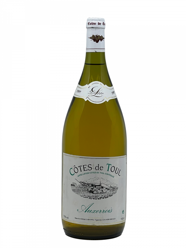 Lorraine Côtes de Toul appellation AOC Domaine Laroppe familial génération transmission succession savoir-faire expertise ancestral historique producteur récoltant cépage auxerrois vigne vin blanc millésime nez bouche attaque finale note arôme bouquet palais palette aromatique couleur robe reflets richesse agrume pomme verte coing pistache vieillissement apogée maturité charmeur
