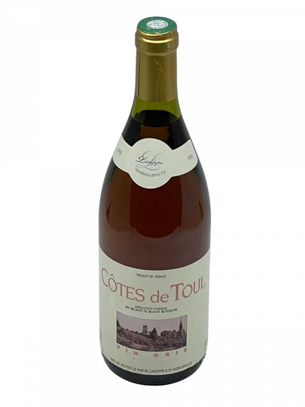 Lorraine Côtes de Toul appellation AOC Domaine Laroppe familial génération transmission succession savoir-faire expertise ancestral historique producteur récoltant réputation vin gris assemblage cépage gamay pinot noir rosé vigne vignoble millésime nez bouche attaque finale note arôme bouquet palais palette aromatique couleur robe reflets claire orange saumonée fraîche égouttage pressurage vinification pellicule pulpe unique