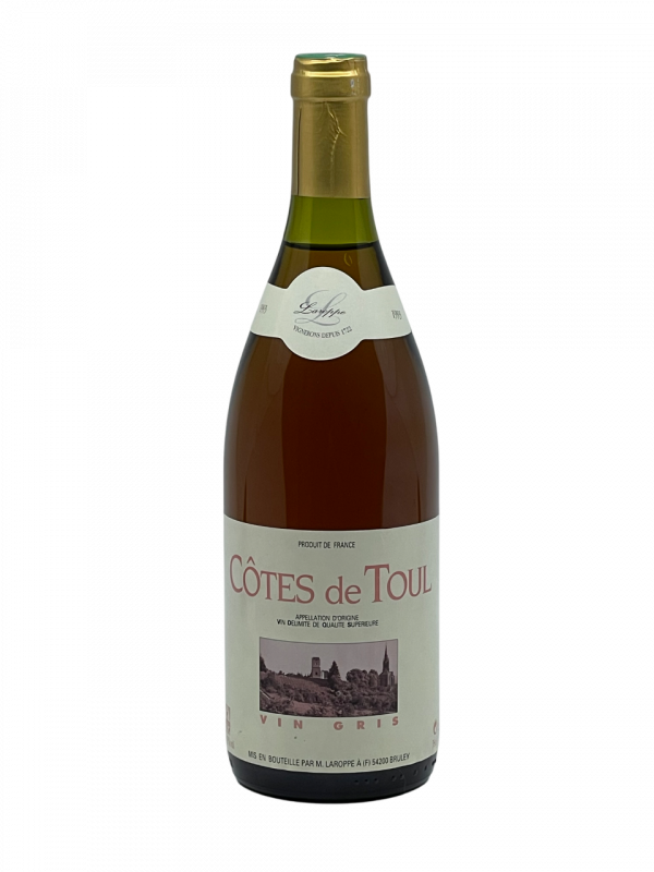 Lorraine Côtes de Toul appellation AOC Domaine Laroppe familial génération transmission succession savoir-faire expertise ancestral historique producteur récoltant réputation vin gris assemblage cépage gamay pinot noir rosé vigne vignoble millésime nez bouche attaque finale note arôme bouquet palais palette aromatique couleur robe reflets claire orange saumonée fraîche égouttage pressurage vinification pellicule pulpe unique