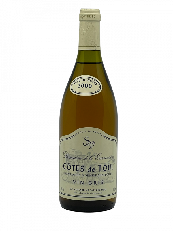 Lorraine Côtes de Toul appellation AOC Domaine de la Carrossière familial génération transmission succession savoir-faire expertise ancestral historique producteur récoltant réputation vin gris assemblage cépage gamay pinot noir rosé vigne vignoble millésime nez bouche attaque finale note arôme bouquet palais palette aromatique couleur robe reflets claire orange saumonée fraîche égouttage pressurage vinification pellicule pulpe unique