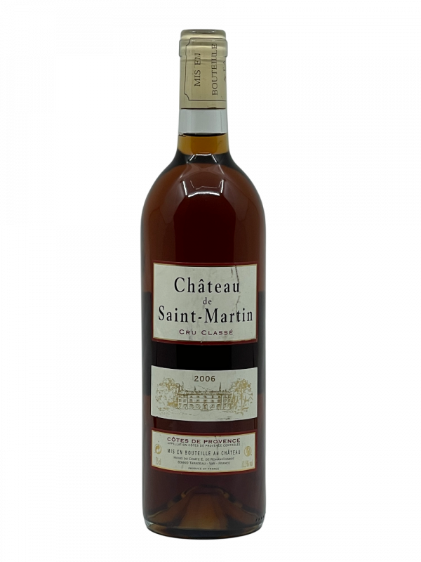 Provence Côtes de Provence Cru Classé Château de Saint Martin appellation domaine viticole patrimoine exceptionnel passion travail rigueur vignoble provençal vigne vin rosé millésime nez bouche attaque finale note arôme bouquet palais palette aromatique couleur robe reflets doré nuance pêche fin élégant violette jasmin pétale rose litchi mangue gourmand orange sanguine velours longueur gastronomie
