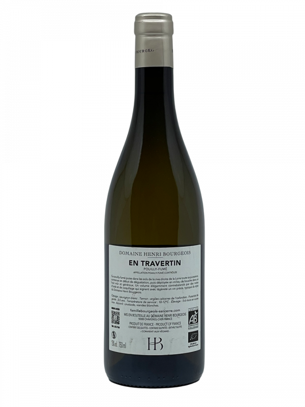 Loire Pouilly Fumé En Travertin appellation climat coteau Val de Loire Henri Bourgeois domaine famille génération célèbre vin blanc vigne vinification expression fondation pureté terroir sélection parcelle raisin millésime nez bouche attaque finale note arôme bouquet palais couleur robe reflets aromatique finesse cépage sauvignon complexe séduisant florale fumée fruité persistance charmeur flatteur harmonieux typicité élégance rondeur