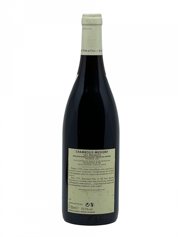Bourgogne Chambolle Musigny Premier Cru Climat appellation artémis famille Pinault vignoble vins rouge maison domaine bouchard Père & Fils prestigieuse passion savoir-faire authenticité terroirs traditions modernité fidèle expérience nature intemporel raffinement pureté interprétation rigueur extrême détails créativité valeurs familiales respect millésime cépage pinot noir raisins maturité élégant complexe expressifs robe couleur nez bouche finale reflets rubis intense bouquet arômes notes fruits noirs parfumé charnu typique caractère séduisant harmonie gustative richesse réputation vieillissement maturité apogée